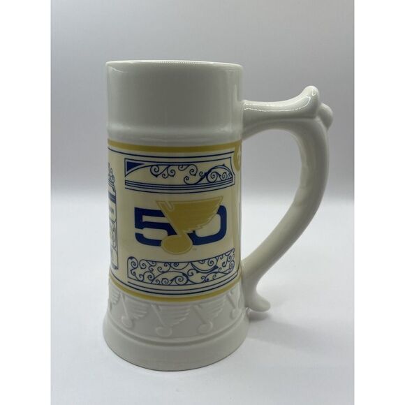 St. Louis Blues 50th Anniversary Beer Stein NHL Hockey Cup Mug New In Box - Picture 3 of 10